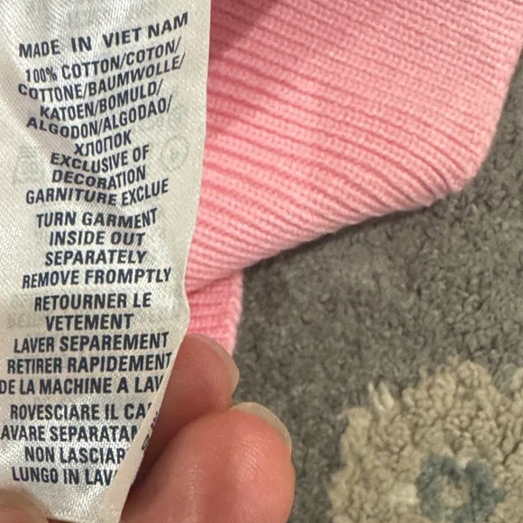 Polo by Ralph Lauren Light Pink Cable-Knit Button Cardigan - Picture 3 of 4